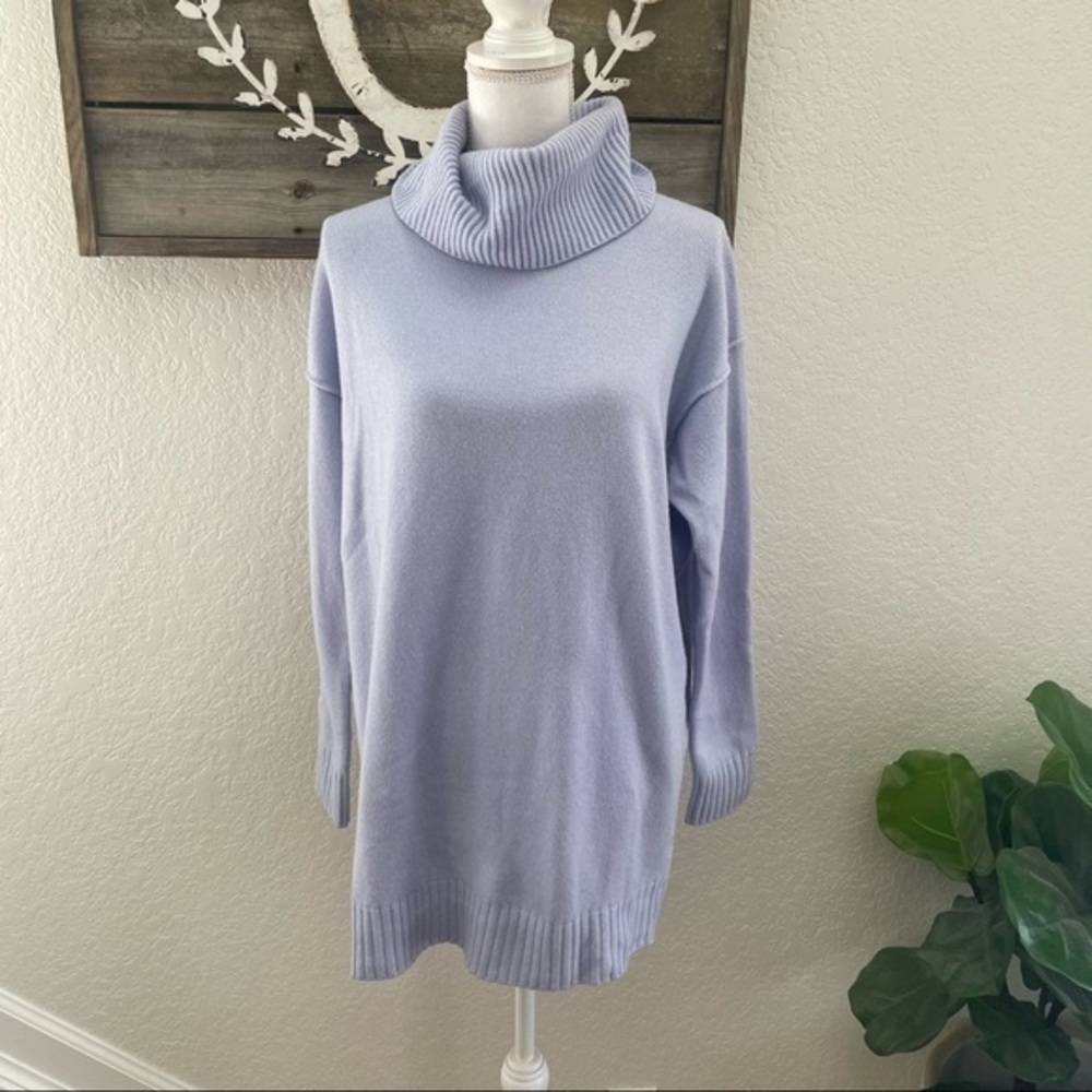 Athleta Bayshore wool cashmere tunic periwinkle size S NWT